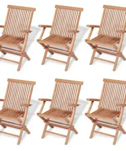 vidaXL 7 Piece Outdoor Dining Set Solid Teak Wood