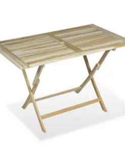 vidaXL 5 Piece Outdoor Dining Set Solid Teak Wood