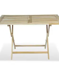 vidaXL 5 Piece Outdoor Dining Set Solid Teak Wood