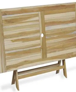 vidaXL 5 Piece Outdoor Dining Set Solid Teak Wood