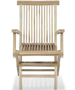 vidaXL 5 Piece Outdoor Dining Set Solid Teak Wood