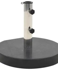 vidaXL Parasol Base Granite 30 kg Round Black