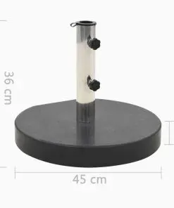 vidaXL Parasol Base Granite 30 kg Round Black