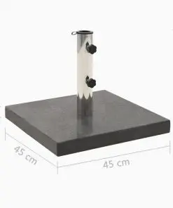 vidaXL Parasol Base Granite 30 kg Square Black