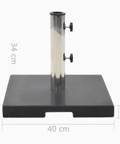 vidaXL Parasol Base Granite 20 kg Square Black