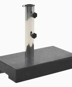 vidaXL Parasol Base Granite 25 kg Rectangular Black