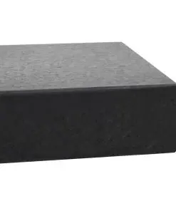 vidaXL Parasol Base Granite 25 kg Rectangular Black