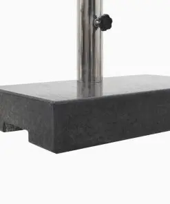 vidaXL Parasol Base Granite 25 kg Rectangular Black