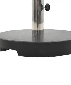 vidaXL Parasol Base Granite 20 kg Round Black