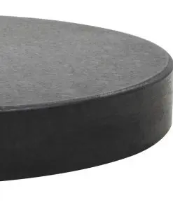 vidaXL Parasol Base Granite 20 kg Round Black