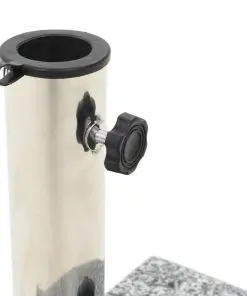 vidaXL Parasol Base Granite 10 kg Curved Grey