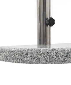 vidaXL Parasol Base Granite 10 kg Curved Grey