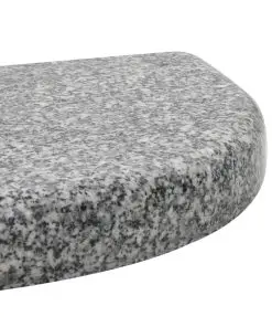 vidaXL Parasol Base Granite 10 kg Curved Grey