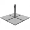 vidaXL Umbrella Weight Plate Granite 25 kg Square Grey