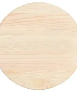 vidaXL Table Top Natural Pinewood Round 25 mm 40 cm