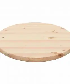 vidaXL Table Top Natural Pinewood Round 25 mm 60 cm