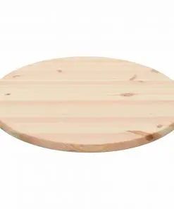 vidaXL Table Top Natural Pinewood Round 25 mm 70 cm