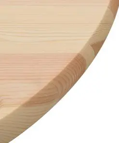 vidaXL Table Top Natural Pinewood Round 25 mm 70 cm
