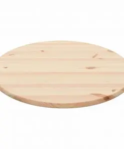 vidaXL Table Top Natural Pinewood Round 25 mm 80 cm