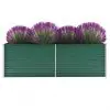 vidaXL Garden Raised Bed Galvanised Steel 240x80x77 cm Green vidaXL Garden Raised Bed Galvanised Steel 240x80x77 cm Green