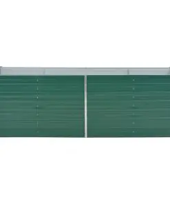 vidaXL Garden Planter Galvanised Steel 240x80x77 cm Green