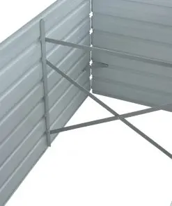 vidaXL Garden Planter Galvanised Steel 240x80x77 cm Green