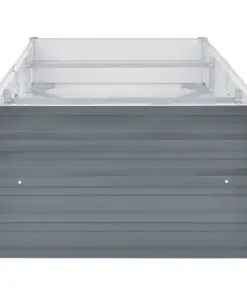 vidaXL Garden Planter Galvanised Steel 240x80x45 cm Grey