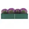 vidaXL Garden Raised Bed Galvanised Steel 240x80x45 cm Green