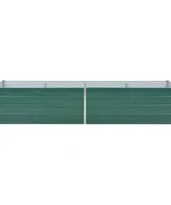 vidaXL Garden Planter Galvanised Steel 240x80x45 cm Green