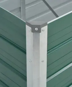 vidaXL Garden Planter Galvanised Steel 320x80x77 cm Green