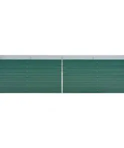 vidaXL Garden Planter Galvanised Steel 320x80x77 cm Green