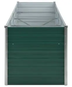 vidaXL Garden Planter Galvanised Steel 320x80x77 cm Green