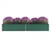 vidaXL Garden Raised Bed Galvanised Steel 320x80x45 cm Green