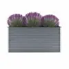 vidaXL Garden Raised Bed Galvanised Steel 160x40x77 cm Grey