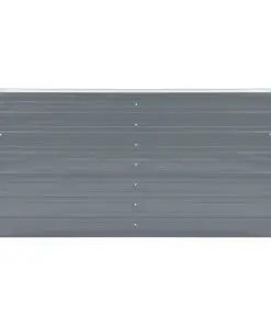 vidaXL Garden Planter Galvanised Steel 160x40x77 cm Grey