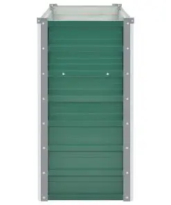vidaXL Garden Planter Galvanised Steel 160x40x77 cm Green