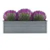 vidaXL Garden Raised Bed Galvanised Steel 160x40x45 cm Grey