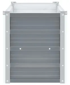 vidaXL Garden Planter Galvanised Steel 160x40x45 cm Grey