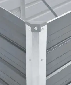 vidaXL Garden Planter Galvanised Steel 160x40x45 cm Grey