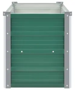 vidaXL Garden Planter Galvanised Steel 160x40x45 cm Green