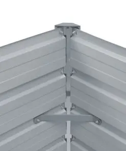 vidaXL Garden Planter Galvanised Steel 100x40x77 cm Grey