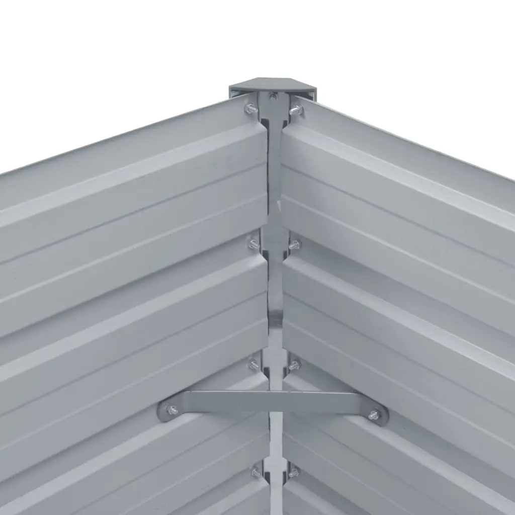 vidaXL Garden Planter Galvanised Steel 100x40x77 cm Grey