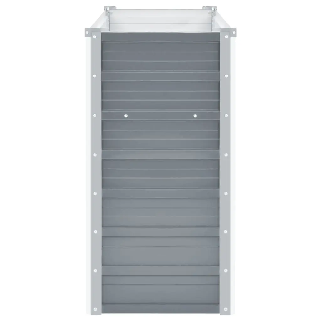 vidaXL Garden Planter Galvanised Steel 100x40x77 cm Grey