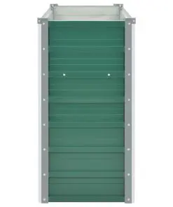 vidaXL Garden Planter Galvanised Steel 100x40x77 cm Green