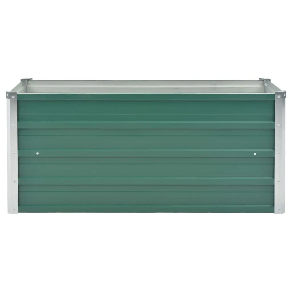 vidaXL Garden Planter Galvanised Steel 100x40x45 cm Green