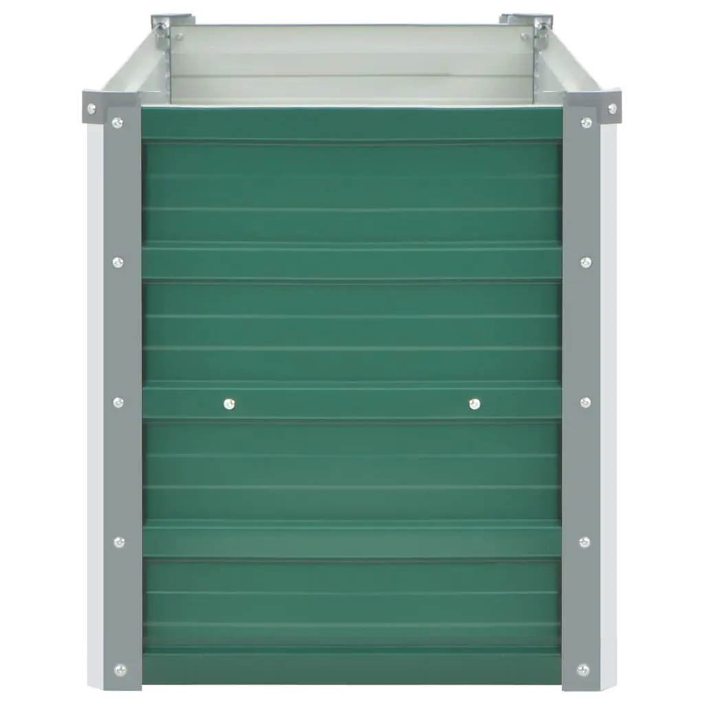 vidaXL Garden Planter Galvanised Steel 100x40x45 cm Green