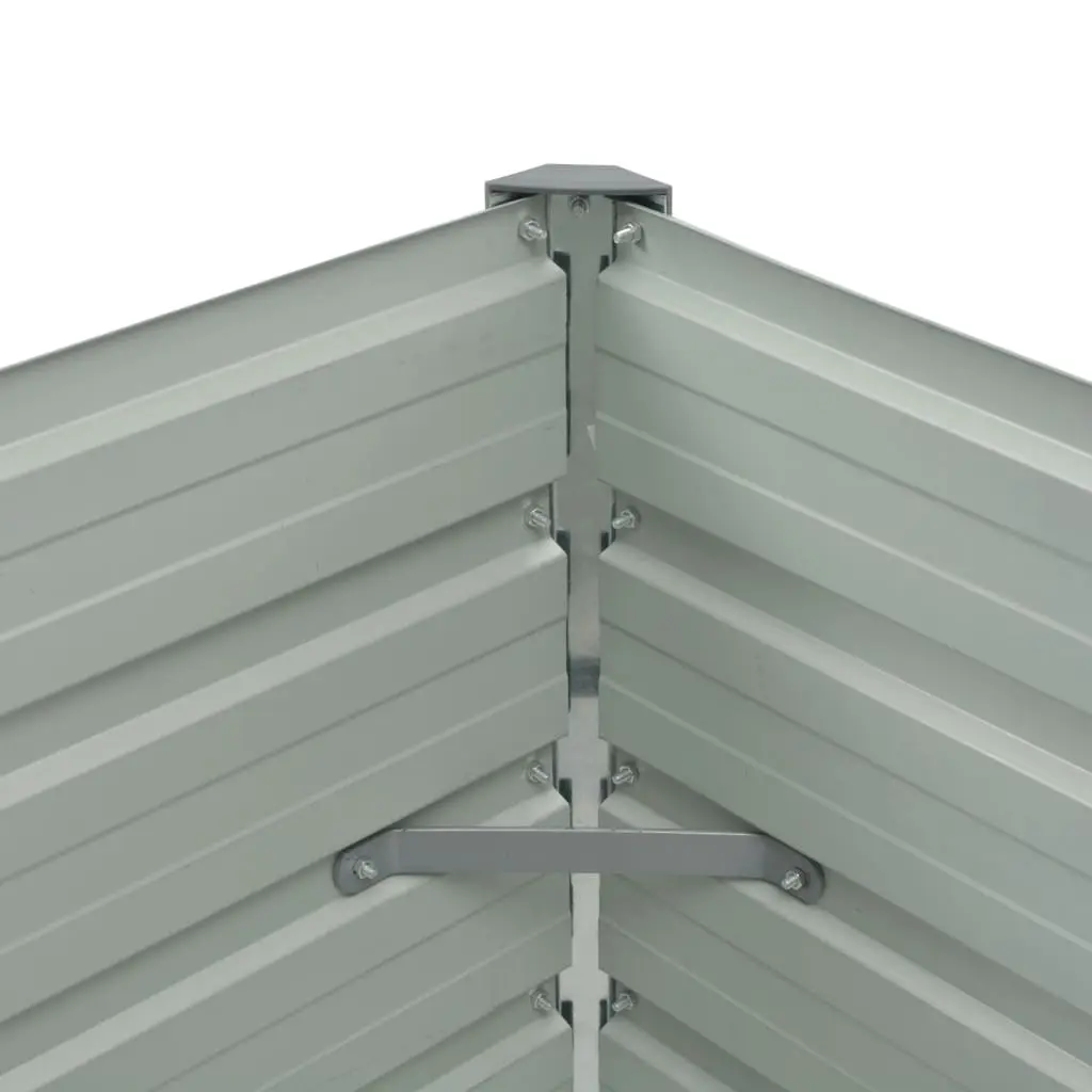vidaXL Garden Planter Galvanised Steel 100x40x45 cm Green