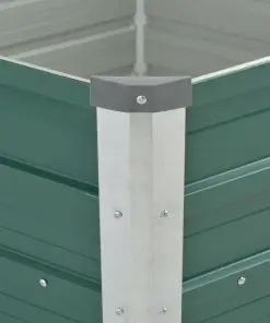 vidaXL Garden Planter Galvanised Steel 129x129x77 cm Green
