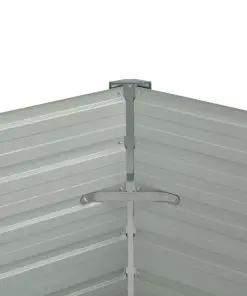 vidaXL Garden Planter Galvanised Steel 129x129x77 cm Green