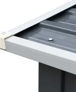 vidaXL Garden Log Storage Shed Galvanised Steel 172x91x154 cm Grey